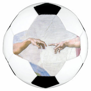 Michelangelo - Aanmaak van Adam geïsoleerd Voetbal