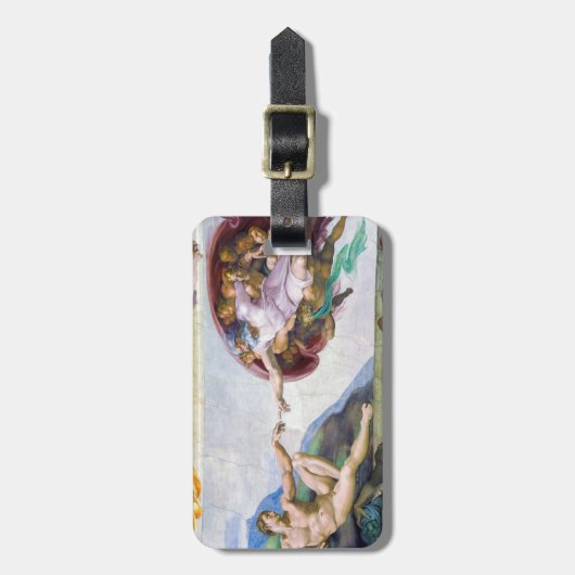 Michelangelo - Aanmaak van Adam, Sistine Chapel's Bagagelabel (Voorkant verticaal)