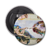 Michelangelo - Aanmaak van Adam, Sistine Chapel's Button Flesopener (Voorkant)