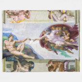 Michelangelo - Aanmaak van Adam, Sistine Chapel's Fleece Deken (Voorkant (Horizontaal))