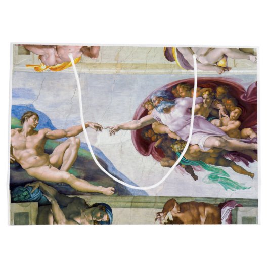 Michelangelo - Aanmaak van Adam, Sistine Chapel's Groot Cadeauzakje (Achterkant)