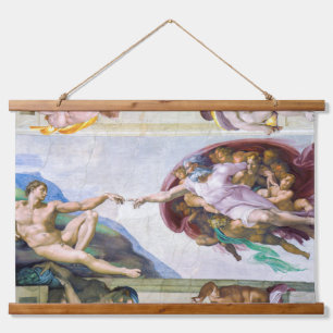 Michelangelo - Aanmaak van Adam, Sistine Chapel's Hangend Wandkleed
