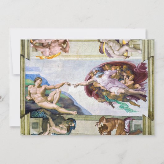 Michelangelo - Aanmaak van Adam, Sistine Chapel's Kaart (Voorkant)