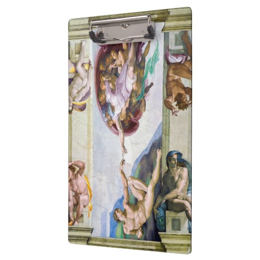 Michelangelo - Aanmaak van Adam, Sistine Chapel's Klembord (Links)