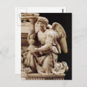 Michelangelo-Angel met Candlestick Briefkaart (Voorkant / Achterkant)