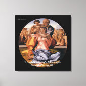 Michelangelo Art & Famous "Learning" Citaat Canvas Afdruk (Voorkant)