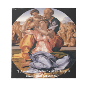 Michelangelo Art & Famous "Learning" Citaat Notitieblok