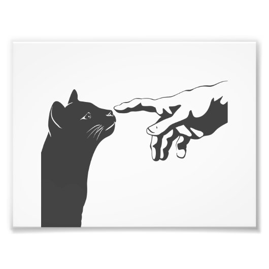 Michelangelo Cat - Kies achtergrondkleur Foto Afdruk (Voorkant)