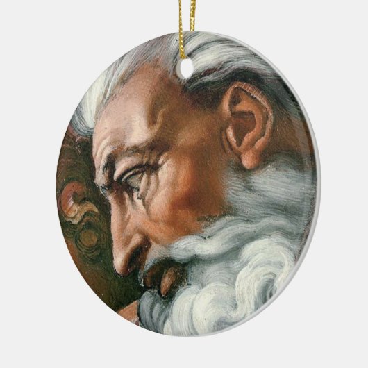 Michelangelo Creatie Adam God Art Keramisch Ornament (Links)