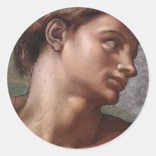 Michelangelo Creatie Adam God Art Ronde Sticker