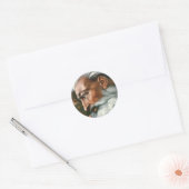 Michelangelo Creatie Adam God Art Ronde Sticker (Envelop)