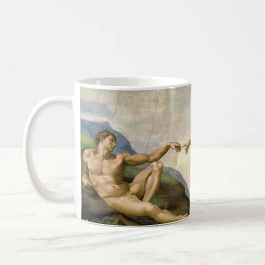 Michelangelo Creatie van Adam Art Koffiemok (Links)