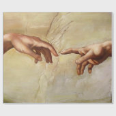 Michelangelo Creatie van Adam Sistine Chapel Cadeaupapier (Vlak)