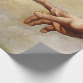 Michelangelo Creatie van Adam Sistine Chapel Cadeaupapier (Hoek)