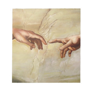 Michelangelo Creatie van Adam Sistine Chapel Notitieblok