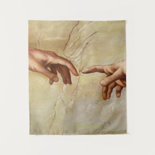 Michelangelo Creatie van Adam Sistine Chapel Wandkleed