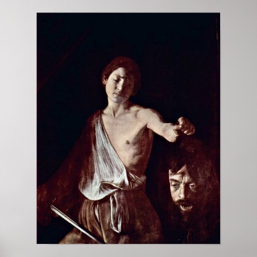 Michelangelo da Caravaggio - David en Goliath Poster (Voorkant)