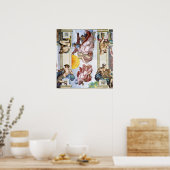 Michelangelo - De creatie van zonmaan en sterren Poster (Keuken)