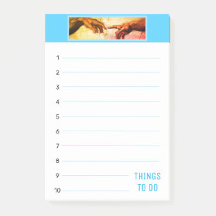 Michelangelo-handen Vintage Dingen Te Doen gelinie Post-it® Notes