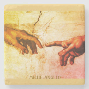 Michelangelo Hands  Art Stenen Onderzetter