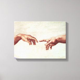 Michelangelo Hands Canvas Afdruk