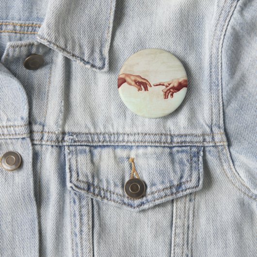 Michelangelo Hands Ronde Button 5,7 Cm (In situ)
