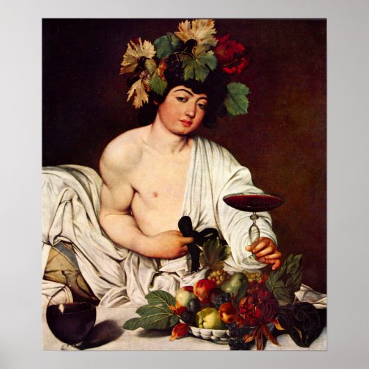 Michelangelo Merisi da Caravaggio-Bacchus Poster (Voorkant)