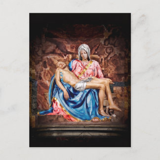 MICHELANGELO PIETÀ ansichtkaart Feestdagenkaart
