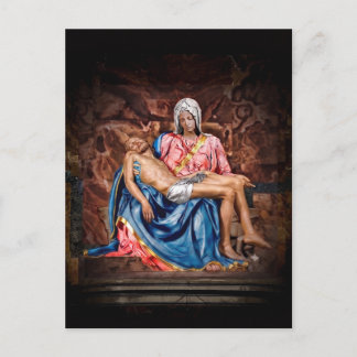 MICHELANGELO PIETÀ ansichtkaart Feestdagenkaart