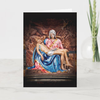MICHELANGELO PIETA (herwerkt) Feestdagen Kaart