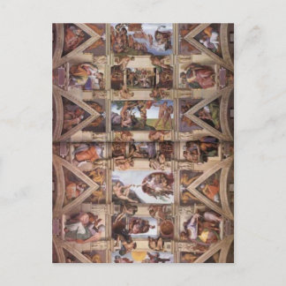 Michelangelo: Plafond voor sistine Chapel Briefkaart