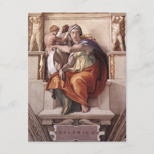 Michelangelo Renaissance Art Briefkaart (Voorkant)