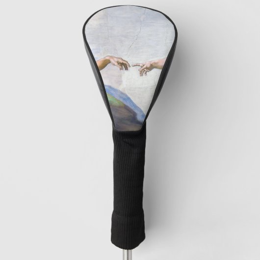 Michelangelo - Schepping van Adam Geïsoleerd Golfheadcover (Voorkant)