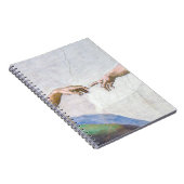 Michelangelo - Schepping van Adam geïsoleerd Notitieboek (Rechterzijde)