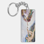 Michelangelo - Schepping van Adam Geïsoleerd Sleutelhanger (Voorkant Links)