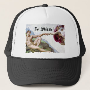Michelangelo schepping van Man vuist stok Trucker Pet