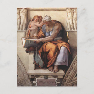 Michelangelo:Sistine Chapel Ceiling: Cumaean Sibyl Briefkaart