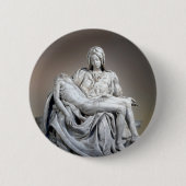 Michelangelo - The Pieta Ronde Button 5,7 Cm (Voorkant)
