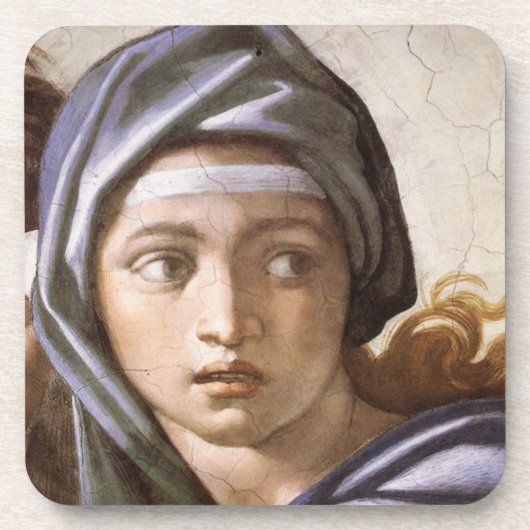 Michelangelo's Delphic Sibyl Onderzetter Set (Voorkant)