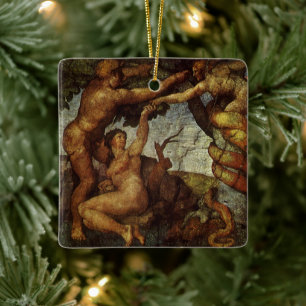 Michelangelo's Herfst en Uitwijzing, Hof van Eden Keramisch Ornament