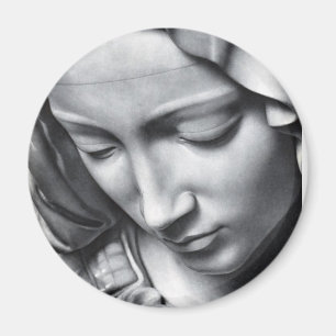 Michelangelo's Pieta detail van Virgin Mary's gezi Magneet