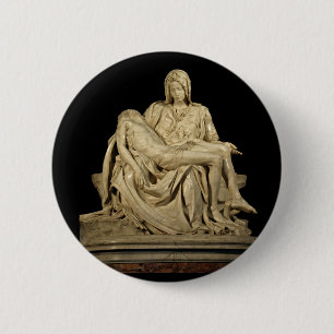 Michelangelo's Pieta Ronde Button 5,7 Cm