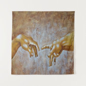 Michelangelo's schepping van Adam Tapestry Wandkleed (Voorkant)