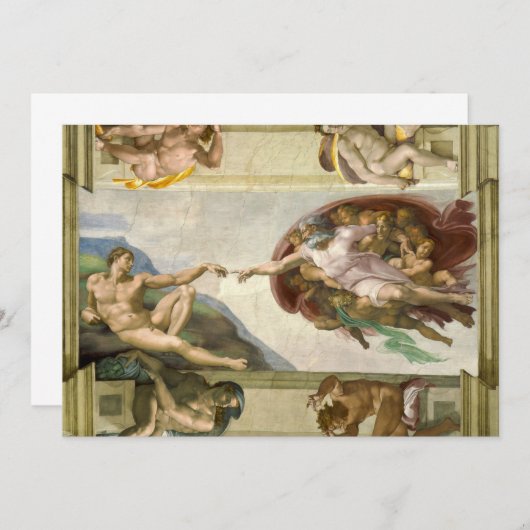 Michelangelo's Schepping van Man (Schepping van Ad (Voorkant / Achterkant)