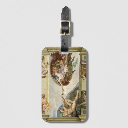 Michelangelo's Schepping van Man (Schepping van Ad Bagagelabel (Voorkant (verticaal))