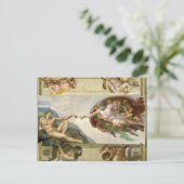 Michelangelo's Schepping van Man (Schepping van Ad Briefkaart (Staand voorkant)