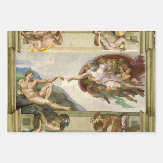 Michelangelo's Schepping van Man (Schepping van Ad Inpakpapier Vel (Voorkant)