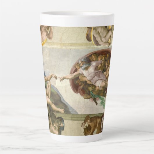 Michelangelo's Schepping van Man (Schepping van Ad Latte Mok (Voorkant)