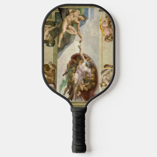 Michelangelo's Schepping van Man (Schepping van Ad Pickleball Paddle (Voorkant)