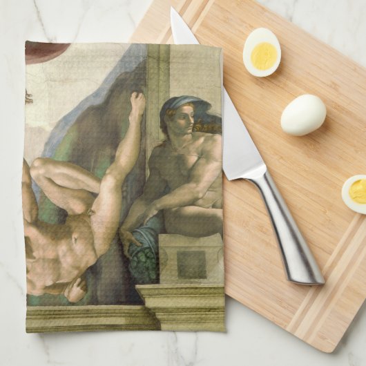 Michelangelo's Schepping van Man (Schepping van Ad Theedoek (Quarter Fold)